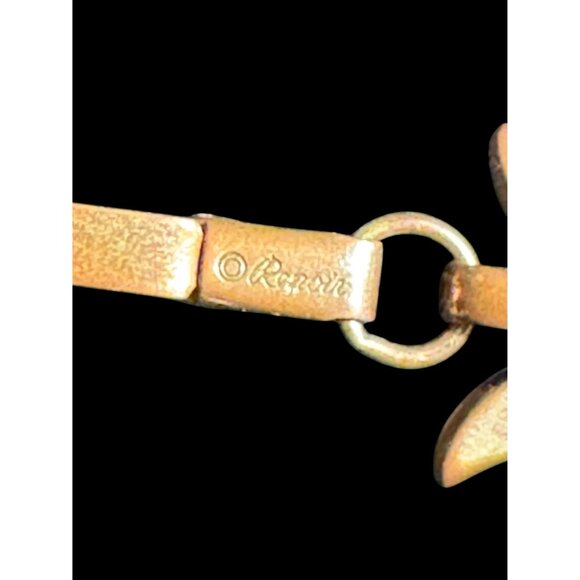 Vintage "Renoir" Copper Linked Collar Choker Bib 18 inches - Picture 2 of 10